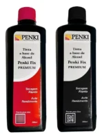 2 Tubos De Tintas Para Cartaz Penki 500ml - Vermelha E Preta