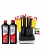 kit de escrita 5 Picéis Penki Tintas e Duas Tintas Premium Vermelha