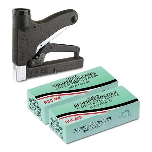 kit Grampeador Rocama 106/06 e Grampo 106/6